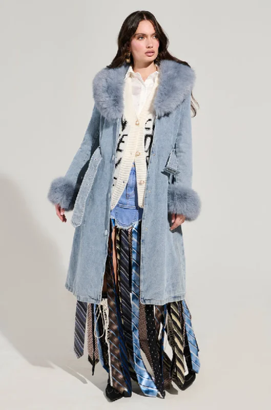 HADLEY MIXED MEDIA TRENCH Chic Lightweight Trench Coat