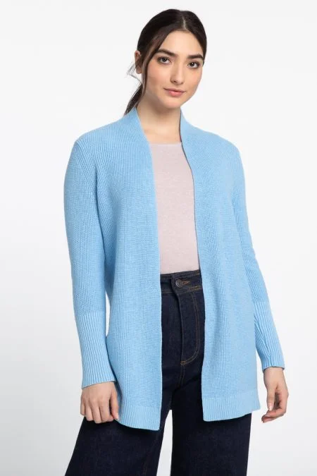 Kinross Cashmere Rib Drape Cardigan Hooded Caped Shawl Collar