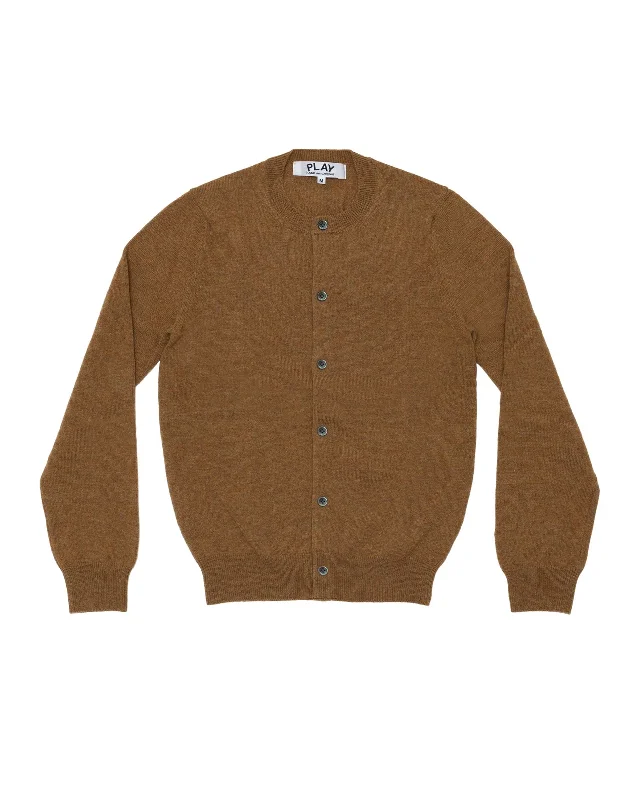 N091 SMALL HEART CARDIGAN / CAMEL Beaded Cardigan Sequined Faux Fur