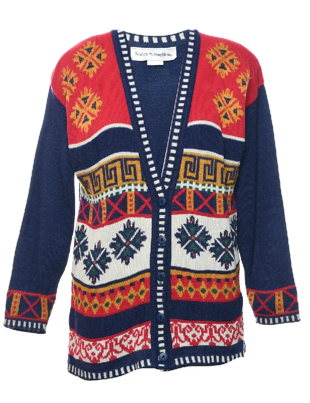 Nordic Navy Cardigan - S Anti-Pilling Anti-Shrink Durable