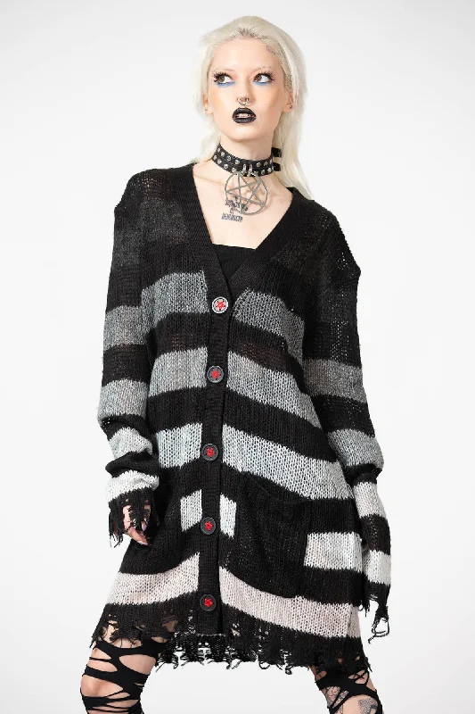 Stripe Of Evil Cardigan Velvet Chenille Corduroy