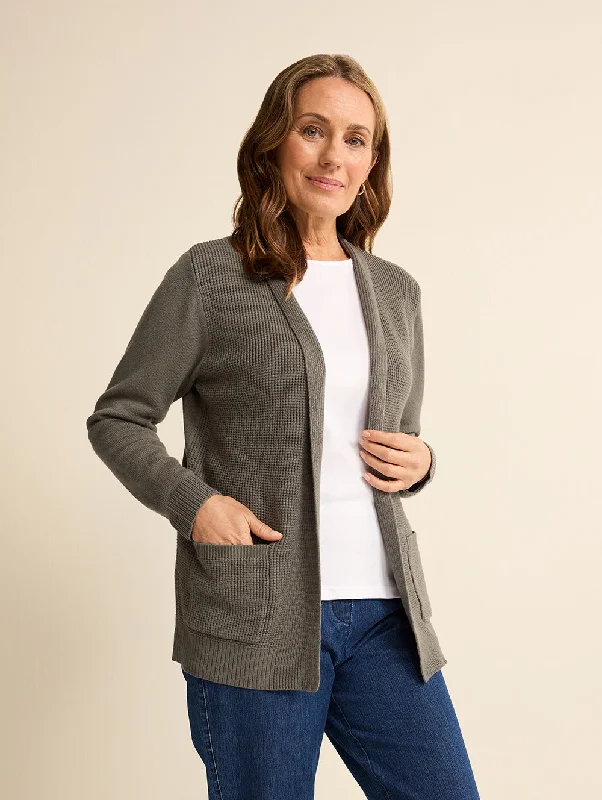 Tarni Cardigan Zippered Front Buttoned Front Snap Front