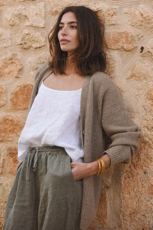 The Cashmere Muma Cardigan // Rye Sequined Glittery Shiny