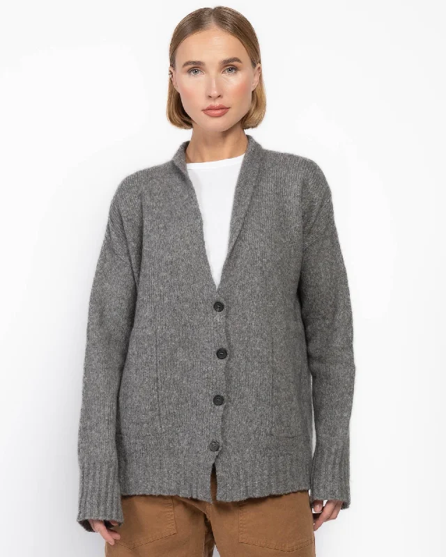 Soft Neck Cardigan Mesh Fabric Canvas Fabric Denim Fabric